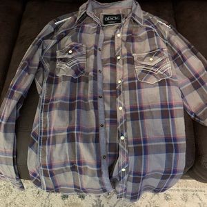 Buckle Black pearl snap shirt